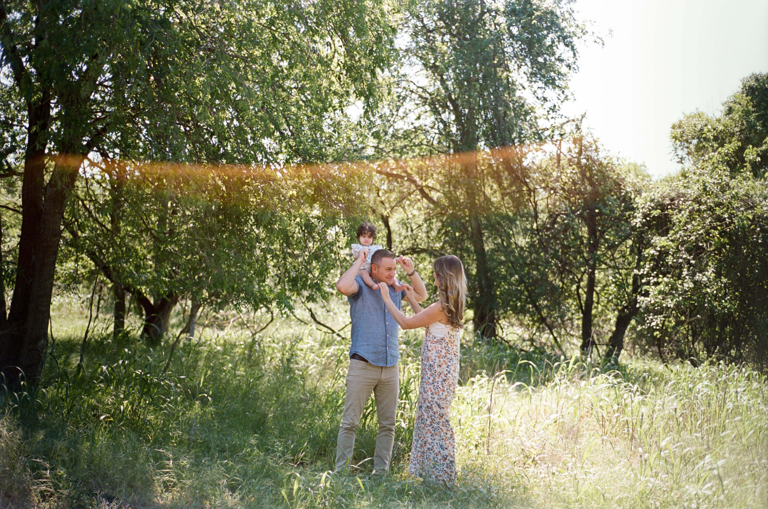 film family photographer Lady Bird Lake Austin Texas wildflowers morning analog film