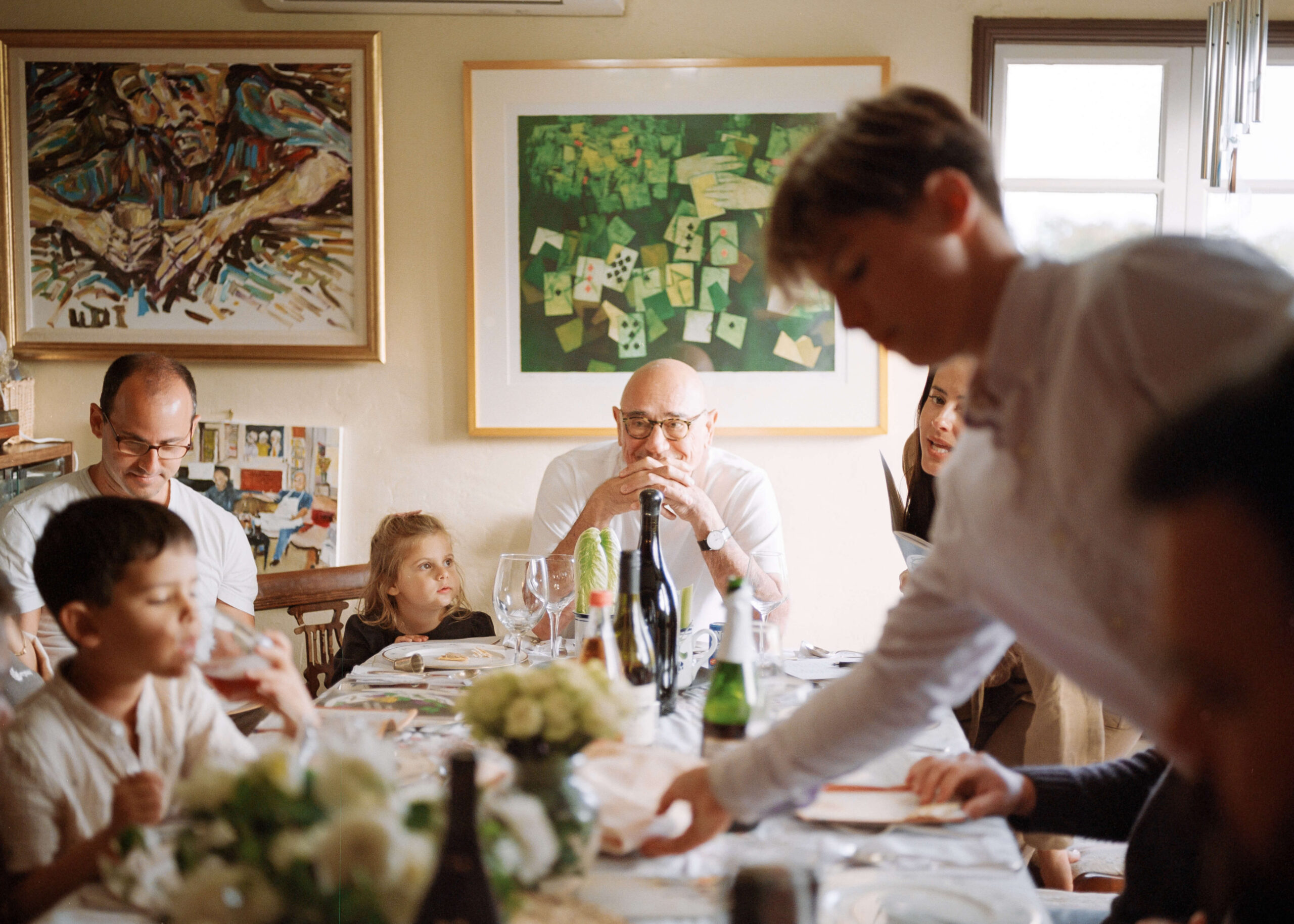 ilm family photographer San Francisco California Passover family dinner analog film